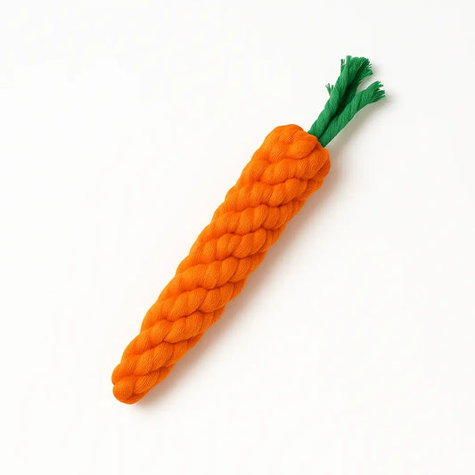 Durable Cotton Carrot Dog Toy for Agility Fun WafWaf ™